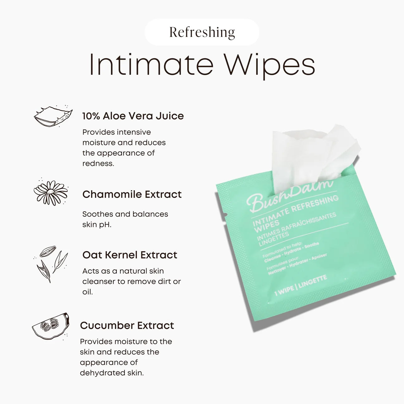 Bush Balm Intimate Refreshing Wipes 15 pack